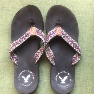 Colorful American Eagle Flip Flops
